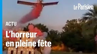 Mexique  crash dun petit avion lors dune « gender reveal » le pilote décède [upl. by Aetnahs987]