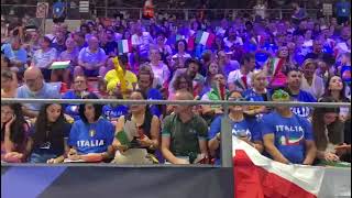 Europei maschili di volley spettacolo Italia ad Ancona contro la Svizzera il calore del pubblico [upl. by Vala]