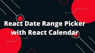 🗓️ Master React Date Range Picker with React Calendar Ultimate Tutorial 🚀 [upl. by Suzzy]