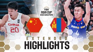 China 🇨🇳 vs Mongolia 🇲🇳  Extended Highlights  FIBA Asia Cup 2025 Qualifiers [upl. by Kuehn]