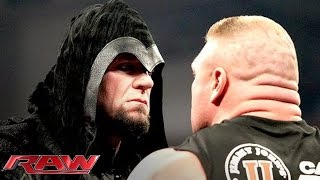 Brock Lesnar is surprised by the return of The Undertaker Raw Feb 24 2014 [upl. by Farrison959]