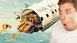 Reacting to EPIC PLANE Crashes in beamNG [upl. by Ailgna]