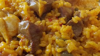 Rica Paella de carne Te lo vas a perder   Cocina con Rock [upl. by Adyahs]