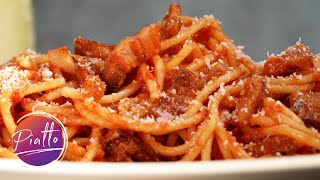 Pasta AMATRICIANA Ricetta Originale di AMATRICE [upl. by Shields]