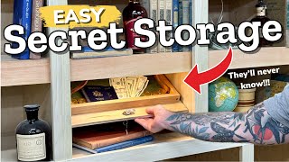 Making Hidden Storage Compartments  Next Level Cabinet Making [upl. by Farrica537]