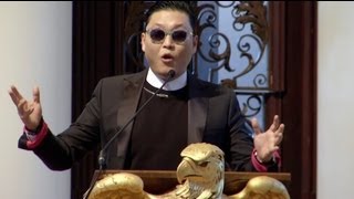 quotGangnam Stylequot Singer PSY Visits Harvard [upl. by Ylim736]