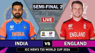 India vs England Live Scores amp Commentary  SEMI FINAL 2  T20 WC  IND vs ENG LIVE  TOSS amp RAIN [upl. by Nunes]