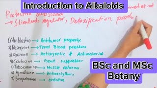 Introduction to alkaloidsPlant metabolismBsc and MSc botany [upl. by Assiluj]