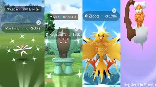 Got shiny Legendaries  shiny Kartana Registeel zapdos Landorus pokemongo [upl. by Cher]