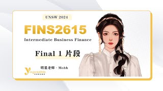 UNSW FINS2615 Finance Final A 高分辅导 片段 Mohh [upl. by Terena]