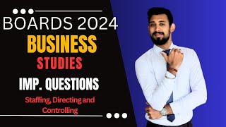 Important Questions  Staffing Directing and Controlling  Target 8080 Business Studies [upl. by Ahseym]