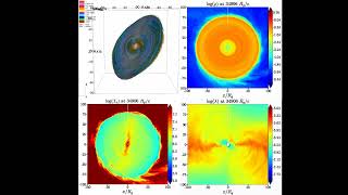 Radiative 2T GRMHD Simulation of a Warped Accretion Disk [upl. by Llirred]