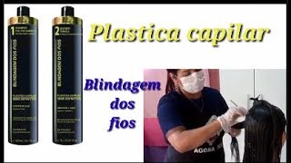 BLINDAGEM DO FIO  PLÁSTICA CAPILAR  TRATAMENTO PROGRESSIVO [upl. by Ahsuatal]