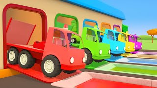 Learn colors with colored tow trucks for kids Helper cars cartoons for kids Animation for kids [upl. by Avin]