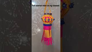 Diy Akash kandil  Easy akash kandil  Easy Diwali decorations  Easy diwali kandil diwalikandil [upl. by Appel]