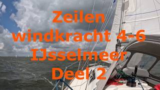 Zeilen met Jeanneau 33i bij Windkracht 46 op het IJsselmeer [upl. by Uziel535]