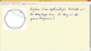 Geometrie im Sechseck Satz des Pythagoras [upl. by Faye554]