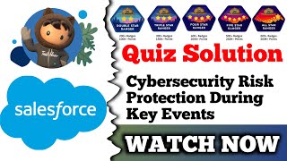 Cybersecurity Risk Protection During Key Events  Salesforce Trailhead  Quiz Solution [upl. by Niwle]