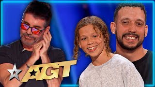 Father and Son Duo Get a Standing Ovation on Americas Got Talent 2024 [upl. by Maisie]