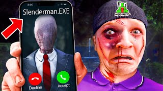 8 YouTubers Who Called SLENDERMANEXE In Real Life Unspeakable MrBeast amp Preston [upl. by Salokcin]