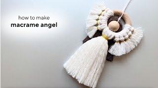 Macrame Angel Macrame tutorial DIY macrame ornament [upl. by Rolandson]