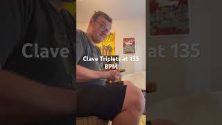 Clave Triplets at 135 BPM music practice drums [upl. by Weiser644]