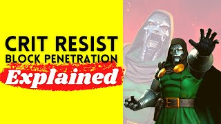 Crit Resist amp Block Penetration Explained  Stats that make Dr Doom a Pain on Defense  MCOC Math [upl. by Enixam]