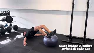 Glute bridge 2 jambes swissball  Concentrique et excentrique [upl. by Festatus]