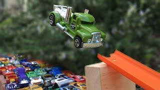 Jump over 100 Hot Wheels Cars [upl. by Garrison]