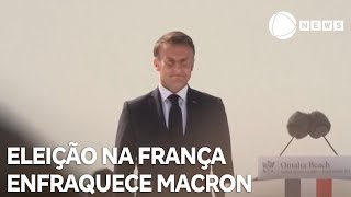 Eleição enfraquece presidente Emmanuel Macron na França [upl. by Eade95]