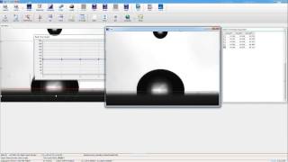 measurement of advanced  receded contact angle and rolloff angle using contact angle meter [upl. by Lairea]