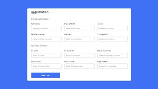 Responsive Registration Form in HTML CSS amp JavaScript [upl. by Eniliuqcaj621]