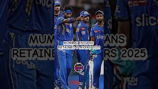 Mumbai Indians retained players 2025 😍🔥 shorts cricketshorts ipl2025 mumbaiindians ytshorts [upl. by Jedthus346]