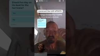 Pt 1  Lieutenant Dan Update  Man stays on boat in Tampa during Florida hurricane Milton 🌊 [upl. by Sillyrama543]