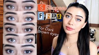 AFFORDABLE  COMFORTABLE EVERYDAY Colored Contact Lens Shopee Finds  Maria Selina [upl. by Ameehs]