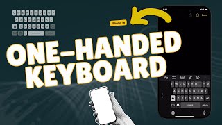 How to EnableDisable OneHanded Keyboard on iPhone 16 [upl. by Newell]