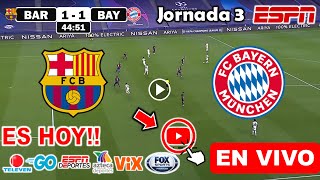 Barcelona vs Bayern Munich en vivo donde ver a que hora juega barza y Bayern UEFA Champions League [upl. by Ellenod]