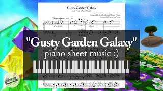 quotGusty Garden Galaxyquot from quotSuper Mario Galaxyquot  Piano Sheet Music [upl. by Eatnoled508]