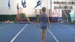 Round Off Back Handspring Mistakes Front View [upl. by Ogilvy]