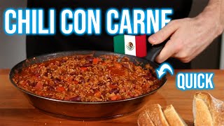 Easy amp fast Chili con Carne • Mexican chili meat stew recipe [upl. by Lura]