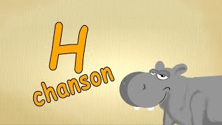 apprendre le français pour les petit  lettre quotH chansonquot  alphabet en francais chanson [upl. by Arateehc294]