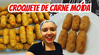 RECEITA INCRÍVEL FIZ 72 CROQUETES COM APENAS MEIO KILO DE CARNE MOÍDA [upl. by Mccarthy440]