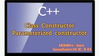 Parameterized Constructor Types of constructorExample of parameterized constructor in Tamil [upl. by Esenej340]