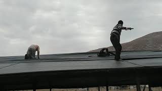 CONSTRUCCIÓN DE GALPONES PARA CAMPAÑA DE NAVIDAD TECHADO  AREQUIPA [upl. by Adler]