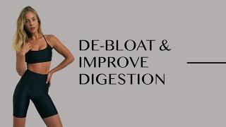 Debloat amp improve digestion quickly  15 mins using stretching Pilates exercises and breathwork [upl. by Nahttam]