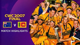 Cricket World Cup 2007 Final Australia v Sri Lanka  Match Highlights [upl. by Stephana]