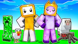 LANKYBOX FOXY amp BOXY Play MINECRAFT For The FIRST TIME EVER Lets Play Minecraft Part 1 [upl. by Garnes790]