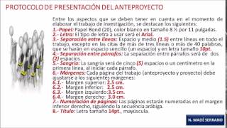 EL ANTEPROYECTO DE INVESTIGACIÓN Y SU ESTRUCTURA [upl. by Flanagan]