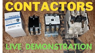 How To Wire Normally Open Contactors  Live Example With Exposed Parts  see how it functions [upl. by Janice]