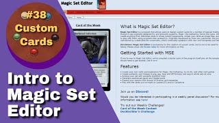 Intro to Magic Set Editor  Custom Cards 38 [upl. by Seleta]